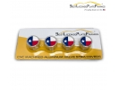 Texas Lone Star Flag Tire Valve Stem Caps – Silver Aluminum Set of 4