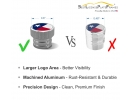 Texas Lone Star Flag Tire Valve Stem Caps – Silver Aluminum Set of 4