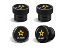 U.S. Army Tire Valve Stem Caps – Black Aluminum Set of 4