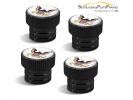 U.S. Navy Tire Valve Stem Caps – Black Aluminum Set of 4