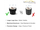 U.S. Navy Tire Valve Stem Caps – Black Aluminum Set of 4