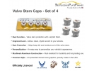 U.S. Navy Tire Valve Stem Caps – Silver Aluminum Set of 4