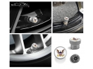 U.S. Navy Tire Valve Stem Caps – Silver Aluminum Set of 4