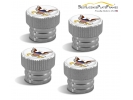 U.S. Navy Tire Valve Stem Caps – Silver Aluminum Set of 4