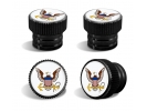 U.S. Navy Tire Valve Stem Caps – Black Aluminum Set of 4