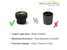 U.S Marine Corps Gold Emblem - USMC Tire Valve Stem Caps – Black Aluminum Set of 4