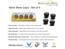 U.S Marine Corps Gold Emblem - USMC Tire Valve Stem Caps – Silver Aluminum Set of 4