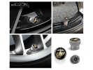U.S Marine Corps Gold Emblem - USMC Tire Valve Stem Caps – Silver Aluminum Set of 4