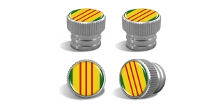 Vietnam Veteran Tire Valve Stem Caps – Silver Aluminum Set of 4