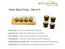 Vietnam Veteran Tire Valve Stem Caps – Black Aluminum Set of 4