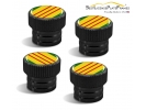 Vietnam Veteran Tire Valve Stem Caps – Black Aluminum Set of 4
