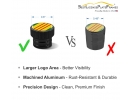 Vietnam Veteran Tire Valve Stem Caps – Black Aluminum Set of 4