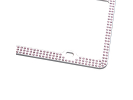 Chrome Metal License Plate Frame with Triple Row Pink Crystals