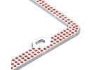 Chrome Metal License Plate Frame with Triple Row Red Crystals