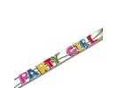 "Martini Glass for a Party Girl" Chrome Metal License Plate Frame with Pink Crystals