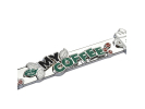"Coffee Beans" Chrome Metal License Plate Frame with Clear Crystals
