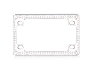 Double Row Chrome Metal Motorcycle License Plate Frame with Clear Crystals