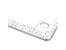 Double Row Chrome Metal Motorcycle License Plate Frame with Clear Crystals