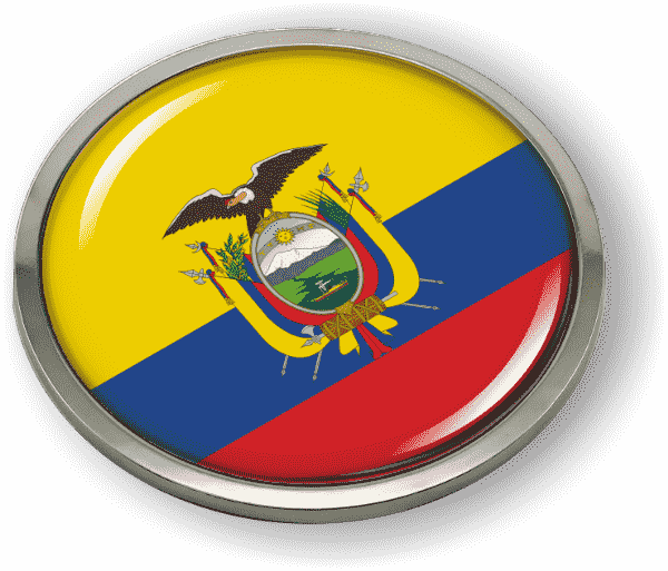 Ecuador -  Flag - Country Emblem