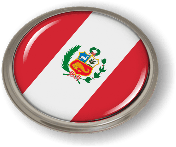 Peru - Flag - Country Emblem - Best License Plate Frames