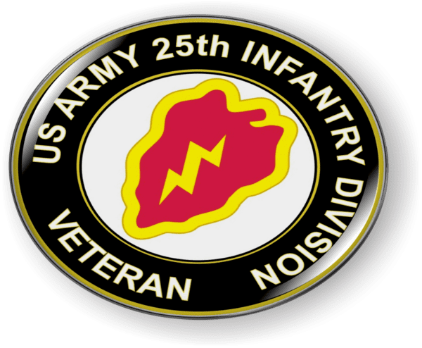 25th Infantry Division Veteran Emblem - BestLicensePlateFrames.com