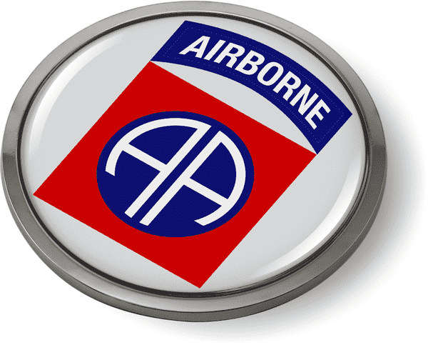82nd Airborne Division Officially Licensed Metal Car Emblem
