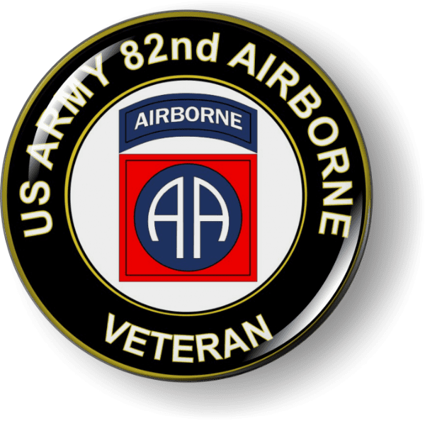 82nd Airborne Veteran Emblem - BestLicensePlateFrames.com