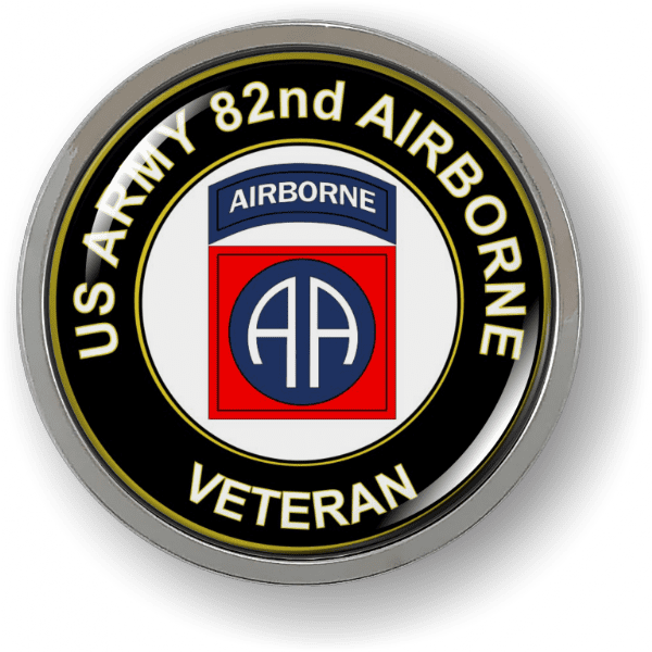 82nd Airborne Veteran Emblem - BestLicensePlateFrames.com