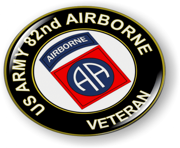 82nd Airborne Veteran Emblem - BestLicensePlateFrames.com