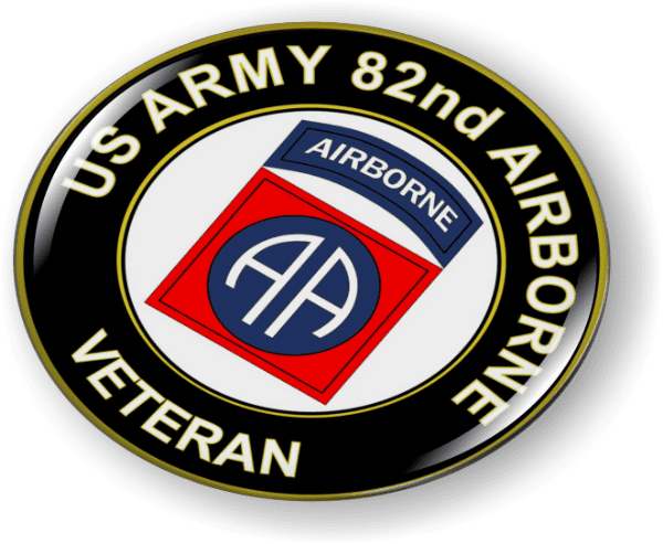 82nd Airborne Veteran Emblem - BestLicensePlateFrames.com