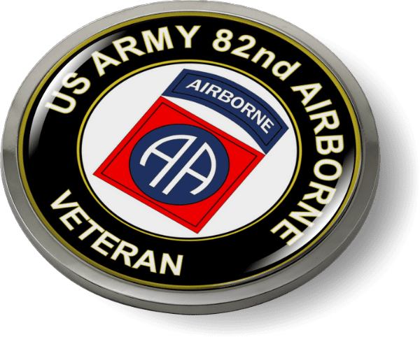 82nd Airborne Veteran Emblem - BestLicensePlateFrames.com