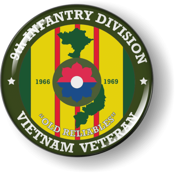 9th Infantry Division Vietnam Veteran Emblem - BestLicensePlateFrames.com