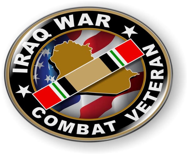 Iraq War Combat Veteran Emblem - BestLicensePlateFrames.com