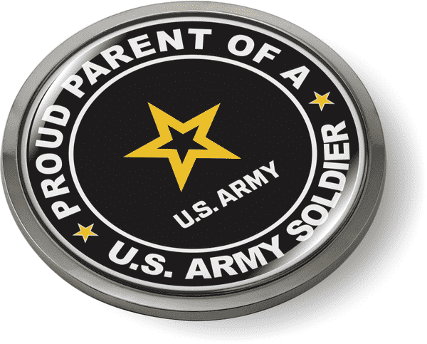 Proud Parent of a U.S. Army Soldier Emblem - BestLicensePlateFrames.com