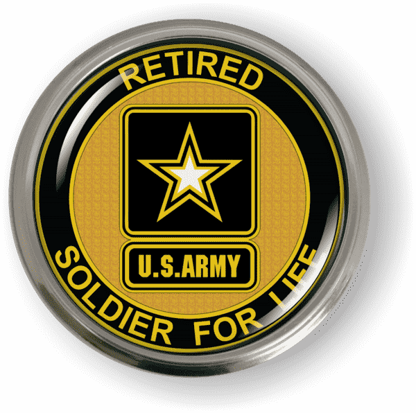 Retired Soldier For Life Emblem U.s. Army - Bestlicenseplateframes.com