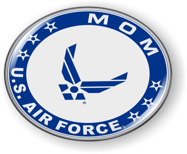 U.S. Air Force Mom Domed Emblem - BestLicensePlateFrames.com