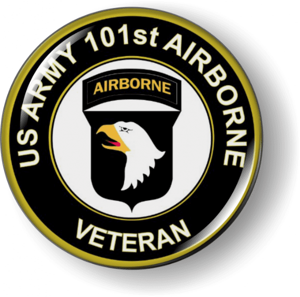 101st Airborne Veteran Emblem - BestLicensePlateFrames.com