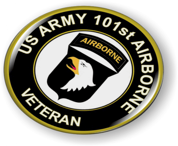 101st Airborne Veteran Emblem - BestLicensePlateFrames.com