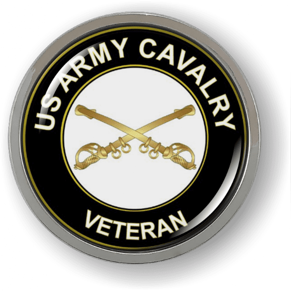 Cavalry Veteran Emblem - BestLicensePlateFrames.com