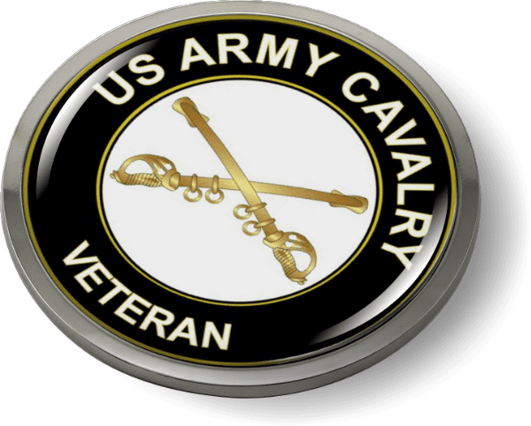 Cavalry Veteran Emblem - BestLicensePlateFrames.com