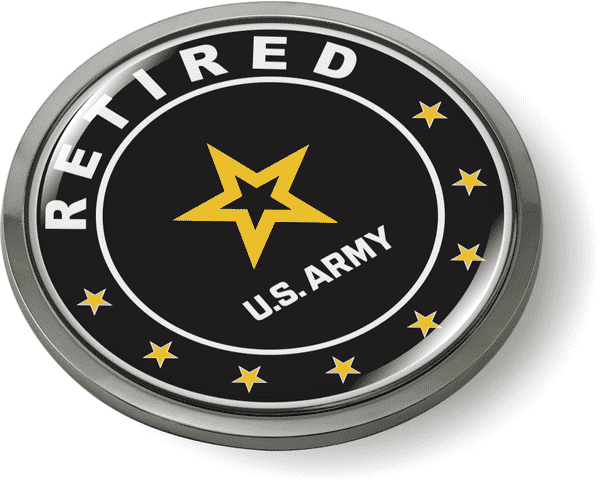 U.s. Army Retired Emblem - Bestlicenseplateframes.com