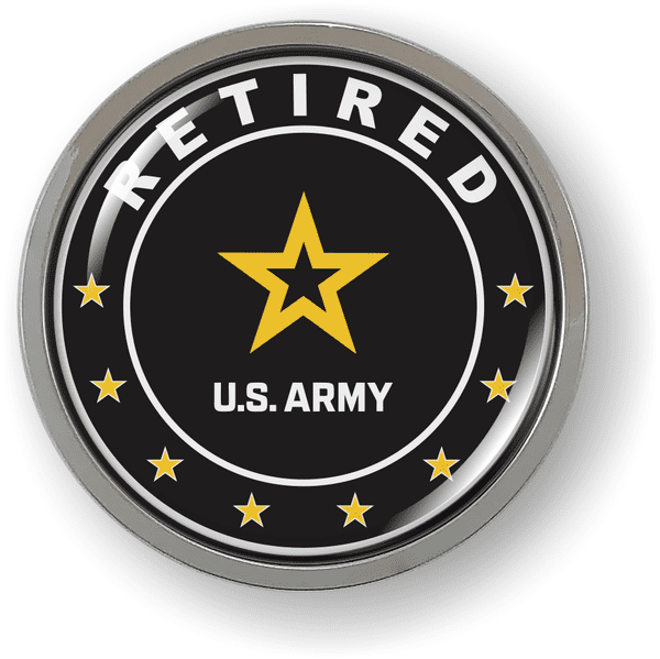 U.s. Army Retired Emblem - Bestlicenseplateframes.com