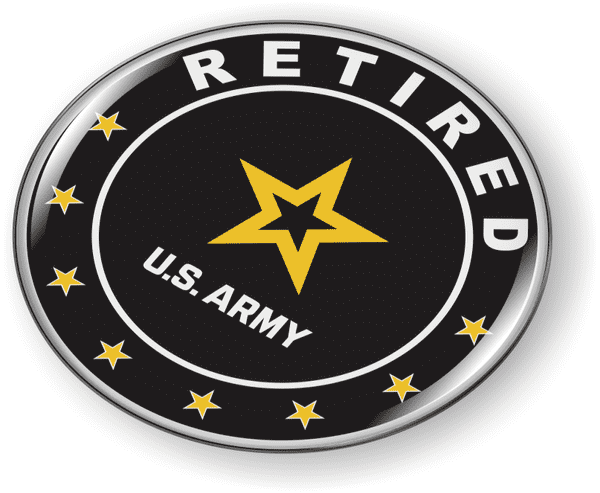 U.S. Army Retired Emblem - BestLicensePlateFrames.com