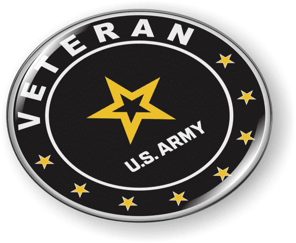 U.S. Army Veteran Emblem - BestLicensePlateFrames.com