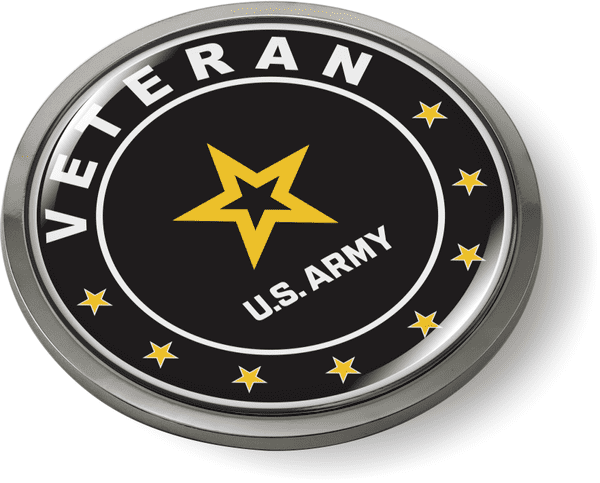 U.S. Army Veteran Emblem - BestLicensePlateFrames.com