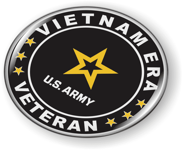 Vietnam ERA Veteran U.S. Army Emblem - BestLicensePlateFrames.com