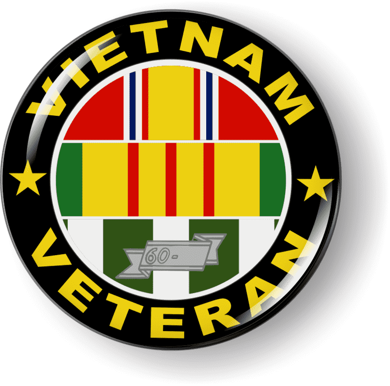 Vietnam Veteran 3 Service Ribbons - BestLicensePlateFrames.com