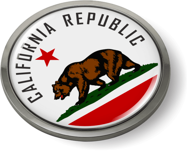 weiß rot Schilder 4 Fun California State Flagge License Plate 