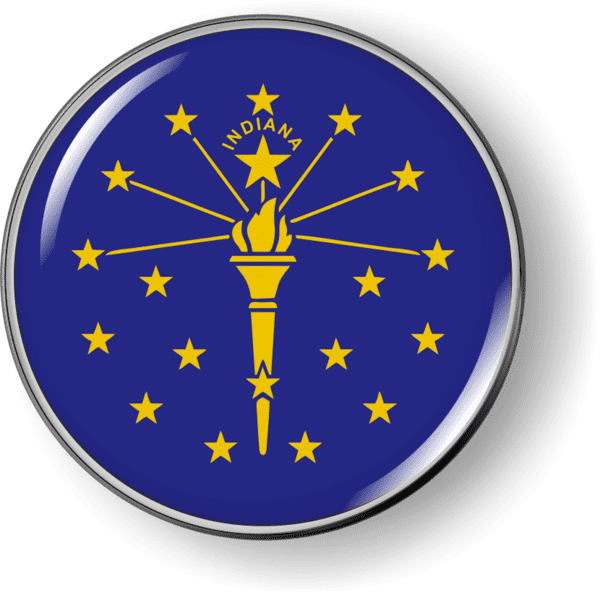 Indiana - State Flag Emblem - Best License Plate Frames