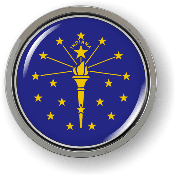 Indiana - State Flag Emblem - Best License Plate Frames